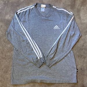 Vintage Blue Tag Adidas Grey Long Sleeve
